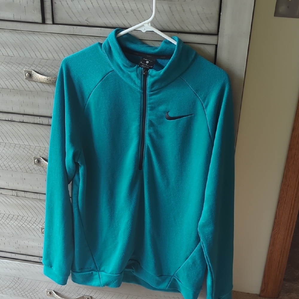 Nike Turquoise Half-Zip with Black Logo